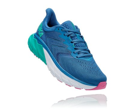 Hoka Arahi 5 Supportive Ženske Tekaški Čevlji Modra / Turkizna SI-682935L